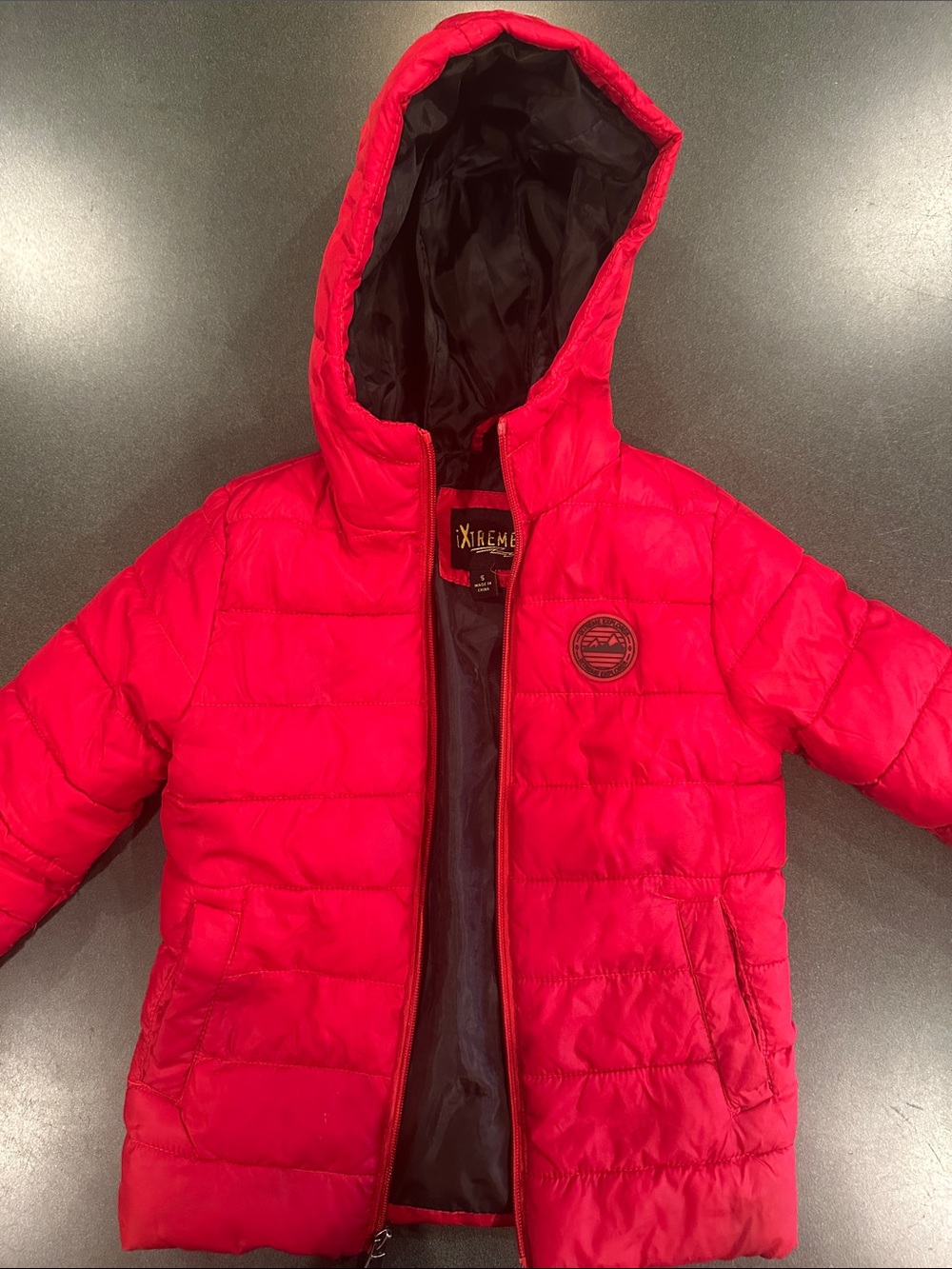 Xtreme Kids Hooded Red Puffer Coat